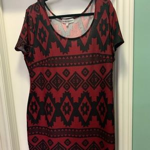 Brand new black & red Aztec dress